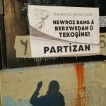 Partizan okurları tarafından Avcılar'da "Newroz Bang Â Berxwedan û Tekoşine" şiarlı ozalitler asıldı.